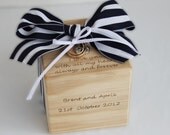 Beach Wedding -- Ring Bearer Block with sand dollar charm Ring Bearer Pillow Alternative