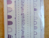 Sweet Whimsy Doodle Purple Lavender Glitter Rub-On Transfers by Heidi Grace-SALE