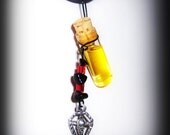 Eternally Yours Unisex Fragrance Potion Necklace, Sexy Burning Embers, Incense Aroma, Vampire Potion, Coffin Charm