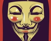 V For Vendetta 16 x 24 signed original print