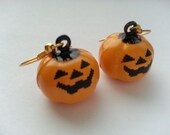 Jack O' Lantern Pumpkin Bell Earrings