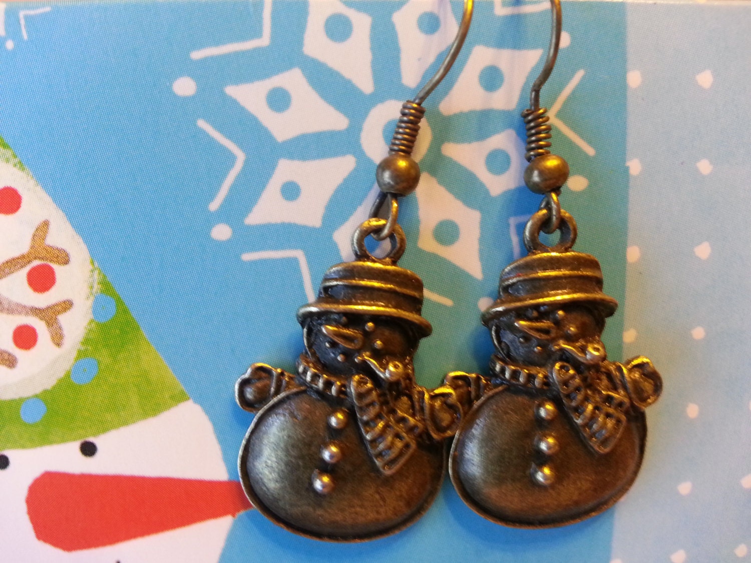 Earrings Snowman