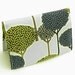 Business Card Holder - Trees in pastel blue, brown and green