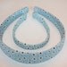 My Doll and Me Matching Headband Set - Light Blue with White Daisies