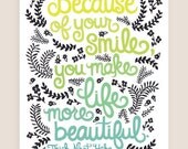 8x10-in Hahn Quote Illustration Print.