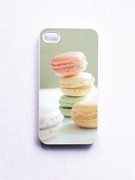 iPhone Case: Sweet Macarons. White Case. Pastel Colors. Afternoon Tea. Desserts. READY-TO-SHIP
