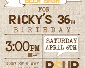Beer Bash Invitation - DIGITAL - DIY Il_170x135