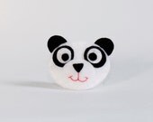 Black and White Panda Animal Felt Hair Clip - Made in Brooklyn