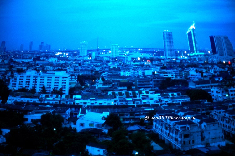One Night In Bangkok 8"x12"  Fine Art Wall Decor Cityscape Photograph For Modern Cafe Bar Pub Hotel Restaurant Nursey Home Office