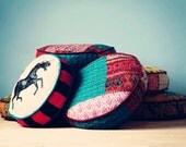 Patchwork floor cushion covers - Indian Kanta Quilt fabrics - II