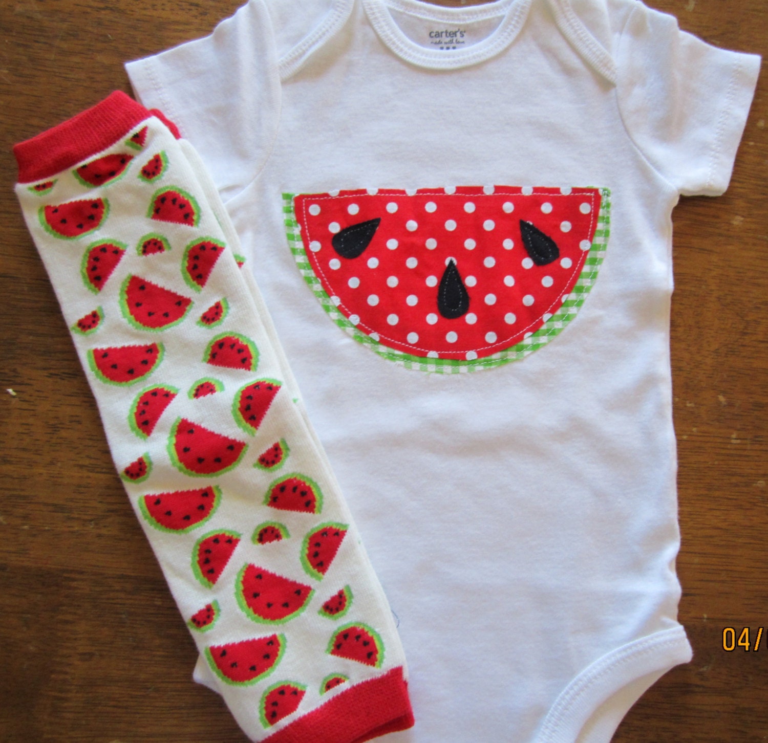 Watermelon Onesie with matching leggings Any Size newborn to 24 months onesie or shirt size 2 4 or 6