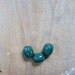 Vintage Bead Necklace Bohemian Jewelry Chunky Large Beads with Silver - Eco Ocean Teal Green Blue