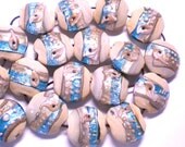 Turquoise Ocean Lampwork Beads 20mm - 1 piece