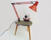 Vintage Orange Architect Desk Lamp