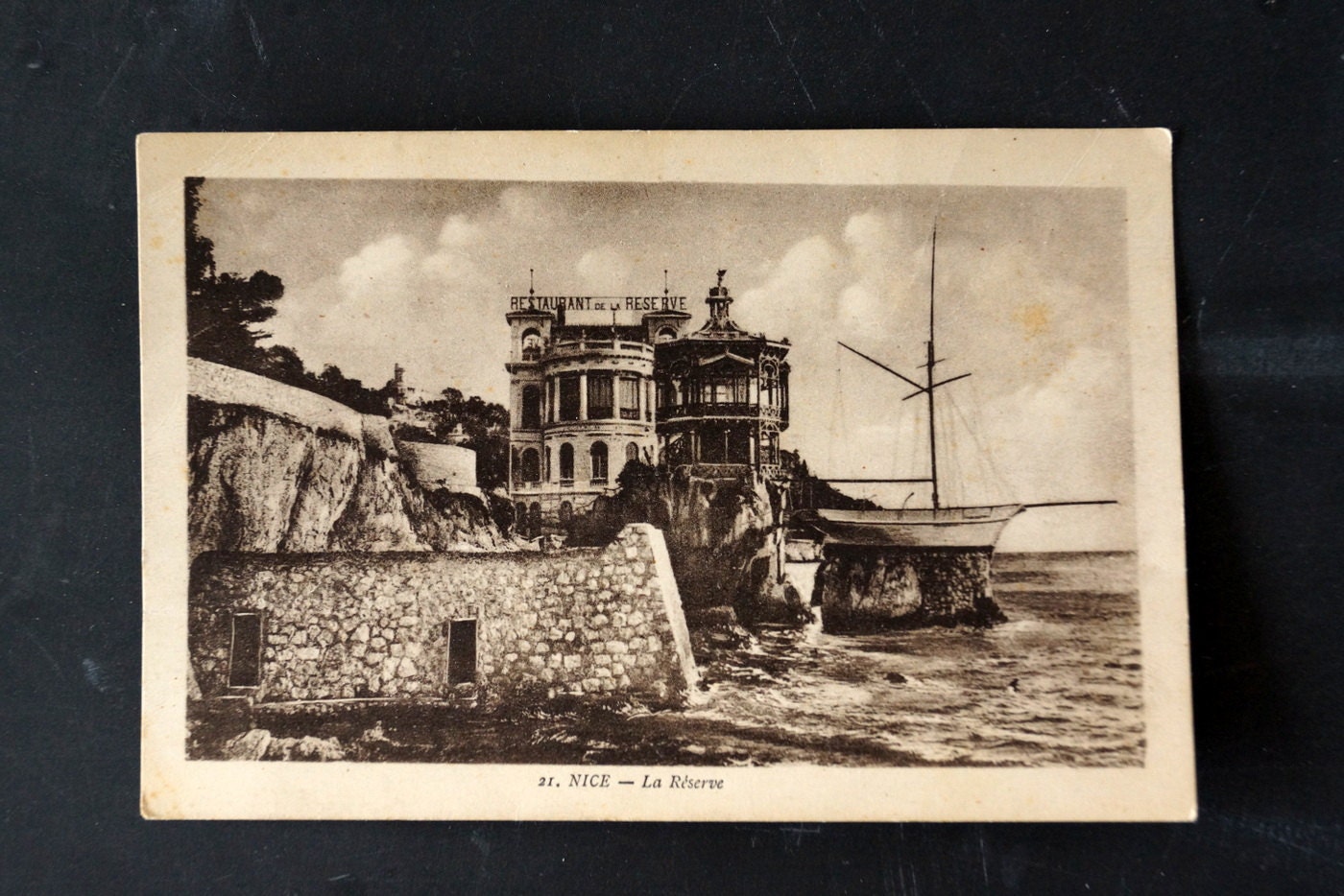 Vintage/ Antique French Postcard (Carte Postale) NICE, La Reserve (c.1900) - Collectible, French Ephemera