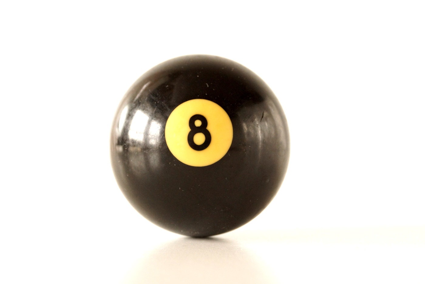 Vintage Solid Black 8 Pool Ball / Billiard Ball, Standard Regulation Size (2-1/4") - Collectible, Home Decor, Altered Art