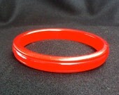 Vintage Bakelite Bangle Red Cherry Juice Bracelet