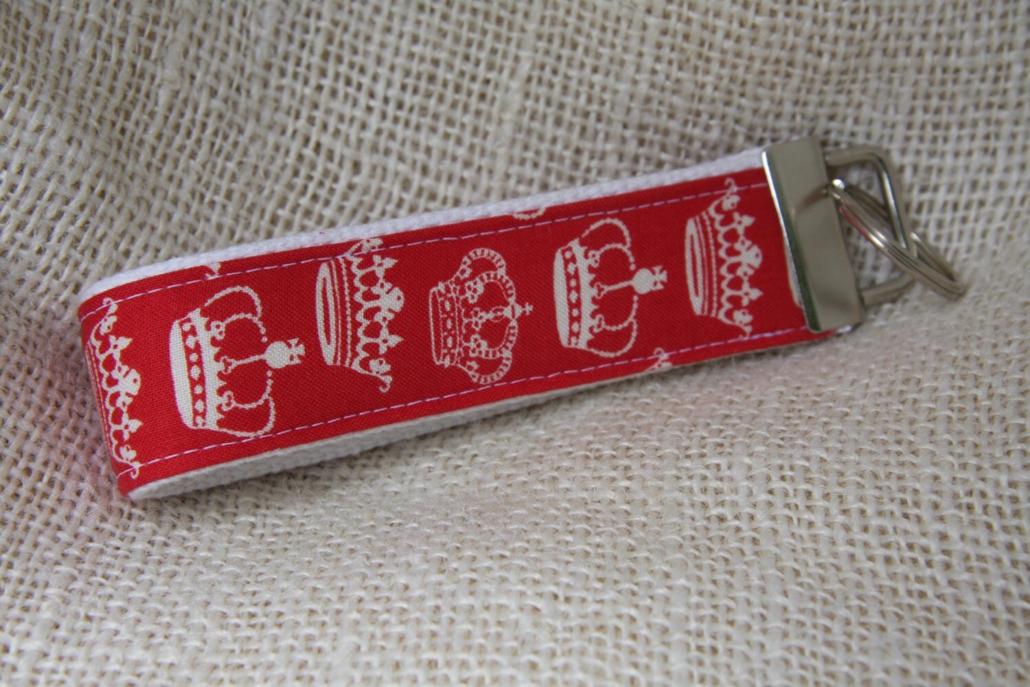 Key fob wristlet - crowns - queen - keep calm