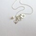 You're My Anchor Necklace... Sterling Silver Charm with Two Initials and Pearl -- Personalized -- Friendship -- Couples -- Mother's