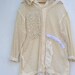 ecru crochet cotton XL hoody hoodie romance gypsy natural vintage lace roses boho cowgirl winter love