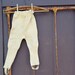 pale ecru yellow retro midcentury infant toddler vintage stirrup leggings gift shabby chic boho baby pants