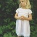pink classic simple spring summer little girl seersucker pink white wedding flower girl wedding BIRTHDAY party lace dress