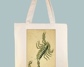 Scorpio Astrological Sign Vintage Star Chart Illustration 15x15 Tote -- other tote sizes available