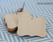 Unfinished Wooden tags set of 10