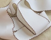 Counted Cross Stitch Fabric Trim, Crocheted Edges, Cross Stitch Fabric