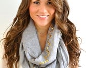 GREY Gold Studded Sex and the City Infinity Loop Fashion Circle Scarf Gift Idea Womens Fashion Accessories