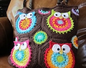 CROCHET PATTERN - Owl Tote'em - a CoLorFuL owl tote - Instant PDF Download
