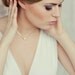 Bridesmaids single pearl chain necklace. Wedding pearl necklace. Bridesmaid gifts. Bridal chain necklace with cream pearl