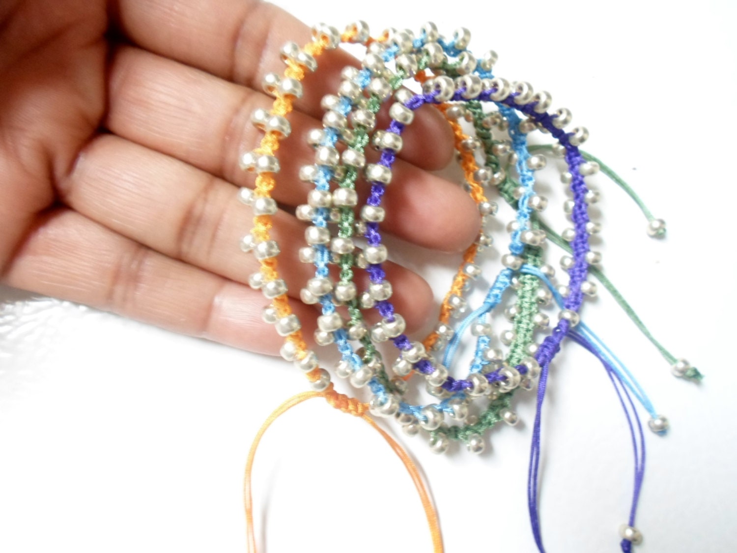 Beadwork bracelet Boho chic fringe Bellydance, Gypsy, Summer Beach Fashion