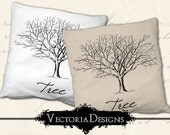 Tree digital transfer image iron on printable digital collage sheet 317