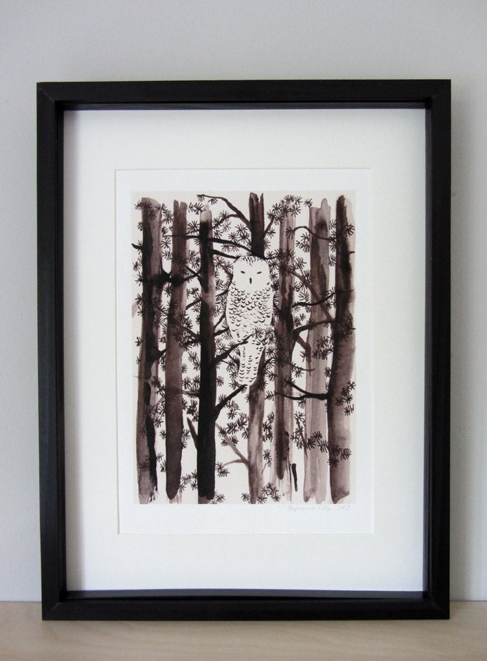 A4 Giclee print: Forest Owl