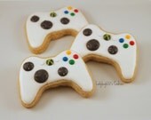 12 Game controller cookies, handmade & iced