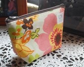 Medium cosmetic bag - floral canvas