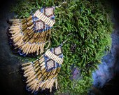 Diamond Top Earring With Loop Fringe