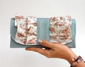 Deluxe Accordion Wallet - IN STOCK - Romantic Ruffle - Smartphone Clutch - 12 Credit Card Slots