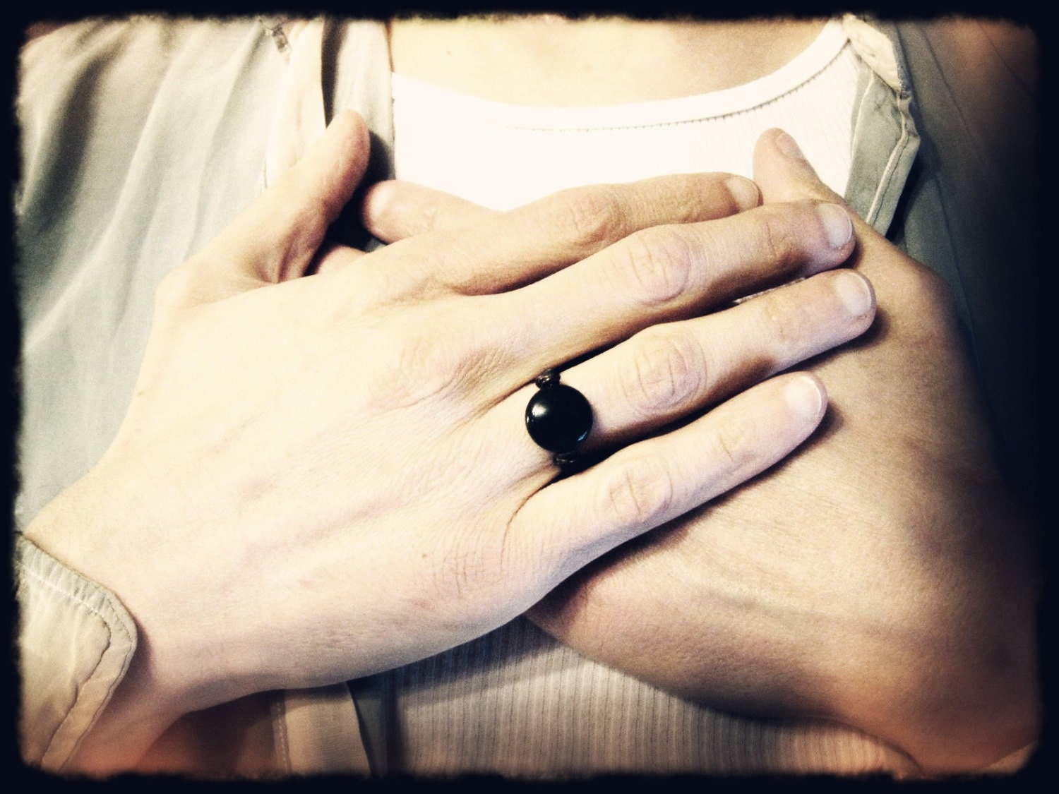 Mens Agate Moon Ring of Hand Forged Copper Your Size. Wire Wrapped Ring.