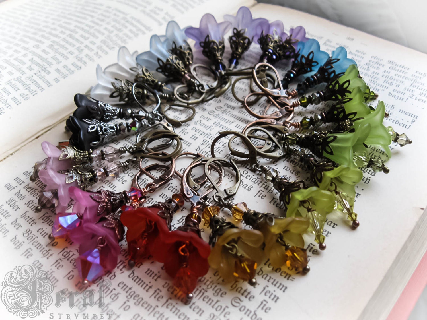 Spring Fairy Flower Earrings in Your Favourite Colour. Custom Colours. Bridesmaid Earrings.