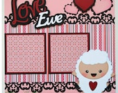 Premade Scrapbook Page Layout Paper Piecing 12x12 Valentine Love Baby Boy Girl Handmade Elite4U