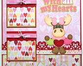 Premade Scrapbook Page Layout Paper Piecing 12x12 Valentine Love Wedding Boy Girl Handmade Elite4U