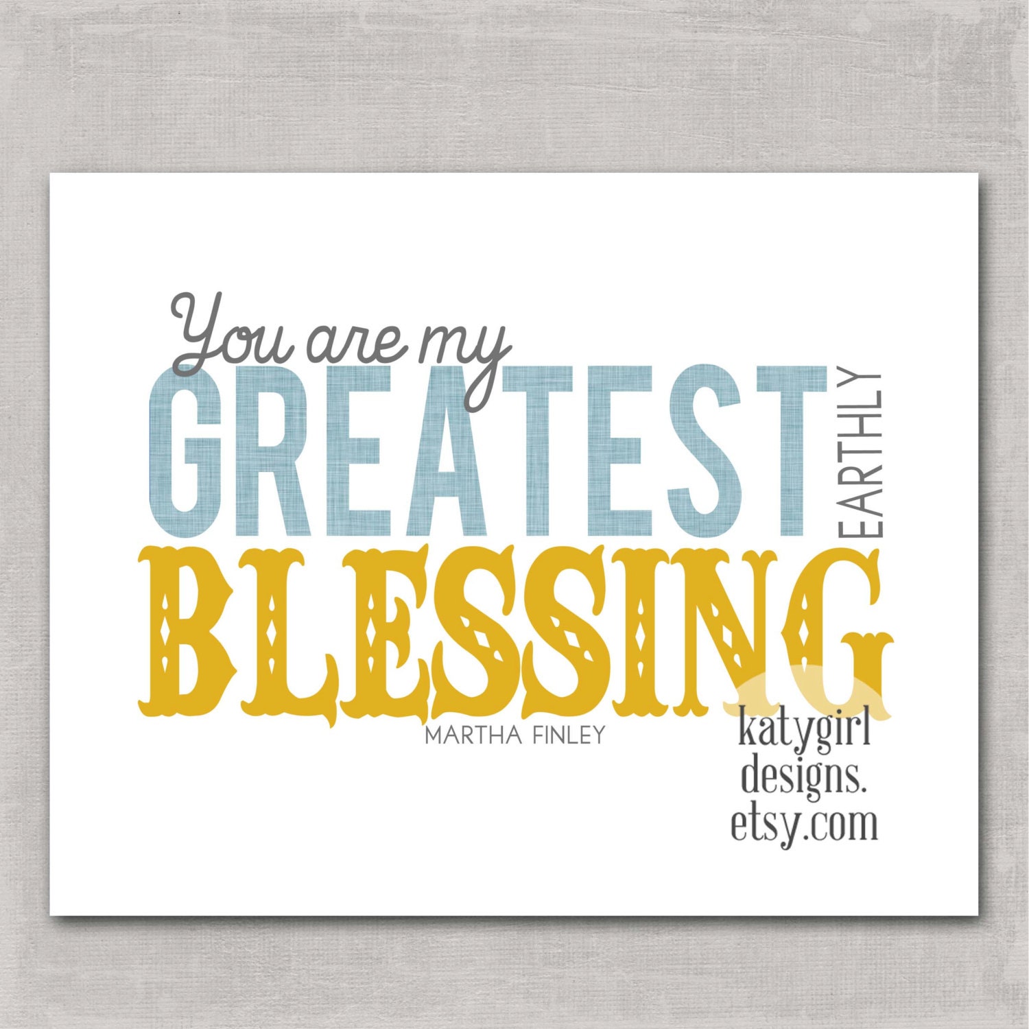 Greatest Blessing 8x10 print
