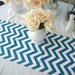 CHEVRON In AquariusTable Runner 13x72, Wedding Table Topper, Table Cover
