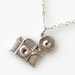 photographer necklace camera necklace photography, silver necklace, travel vacation honeymoon