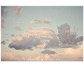 Sky, Clouds, Summer, Pastel, Vintage, Modern, Home decor, 10x8" Fine art Photography