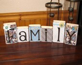 Family Blocks, Wooden Block Set, Boutique Blocks, Family Blocks, Home Decor, Wooden Blocks, Family Sign, Gifts
