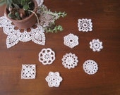 Mini crochet motif applique set D