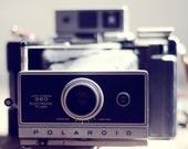 Vintage camera print - hipster, retro, polaroid, camera photo,  teal, whimsical, geekery, 8x10 print, fine art photography, still life